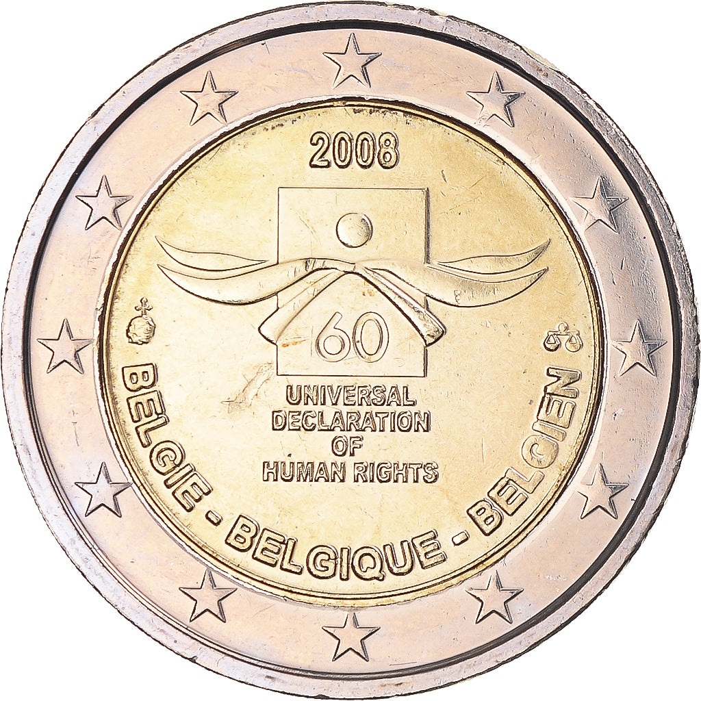 Belgija,
2 evra,
60 ans de la déclaration universelle des droits de l'homme