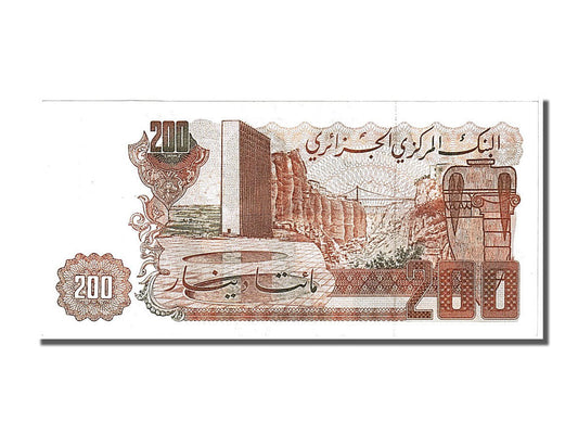 bankovec,
Alžirija,
200 dinarjev