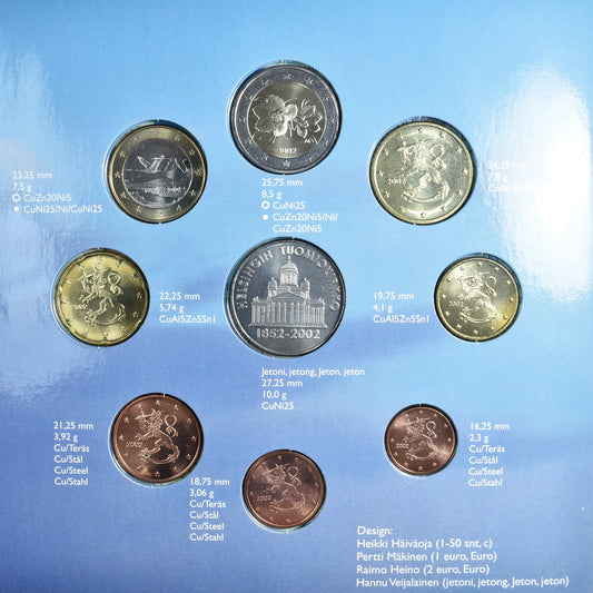 Finska,
1 cent do 2 evra,
evro set - Helsinška katedrala