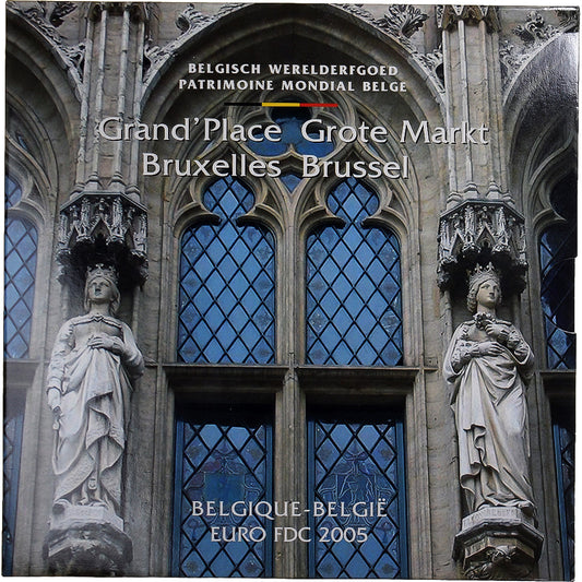 Belgija,
1 cent do 2 evra,
Bruxelles - Grand'Place