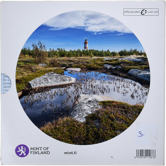 Finska,
Komplet 1 ct. - 2 evra + žeton,
Svetilnik Isokari