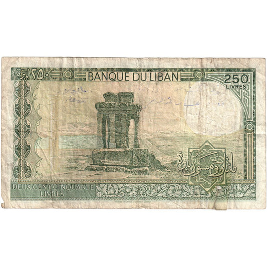 Libanon,
250 livrov,
1986