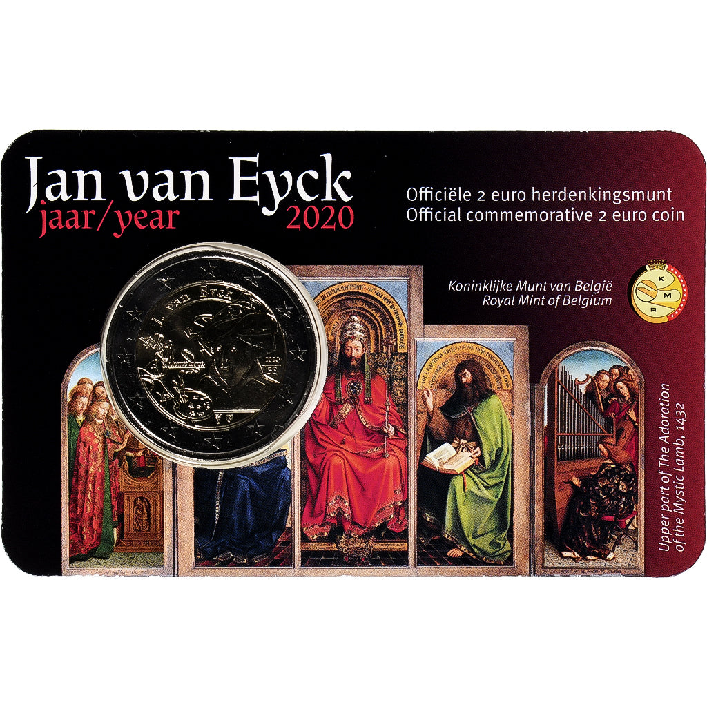 Belgija,
2 evra,
Jan Van Eyck