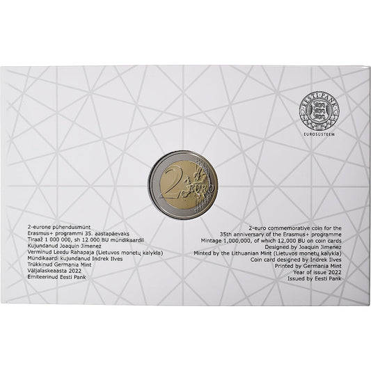 Estonija,
2 evra,
Erazma