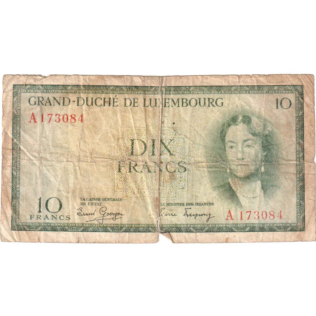 Luksemburg,
10 frankov,
VF (20-25)