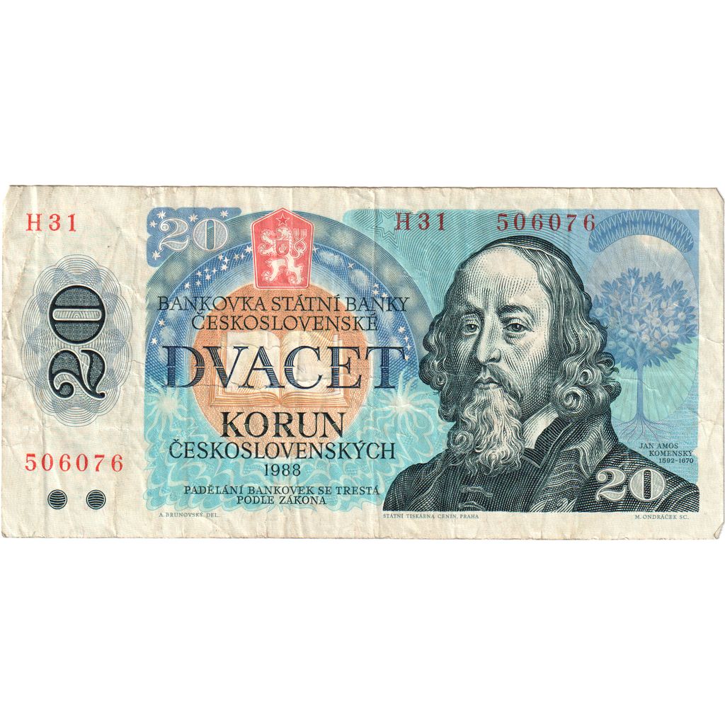 Češkoslovaška,
20 korunov,
VF (30-35)
