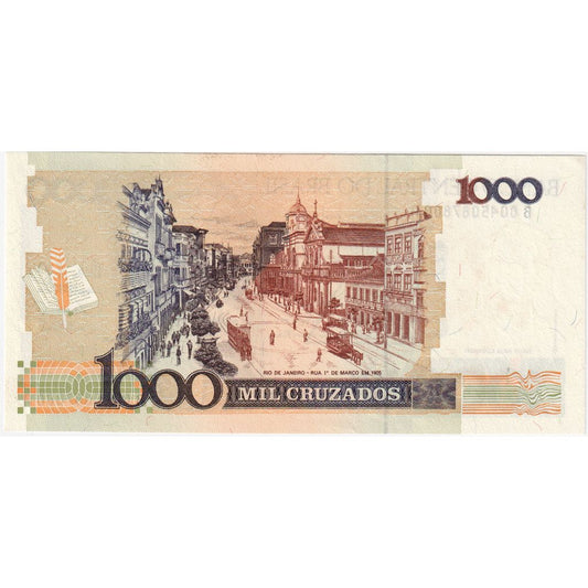Brazilija,
1 Cruzado Novo na 1000 Cruzado,
UNC (63)