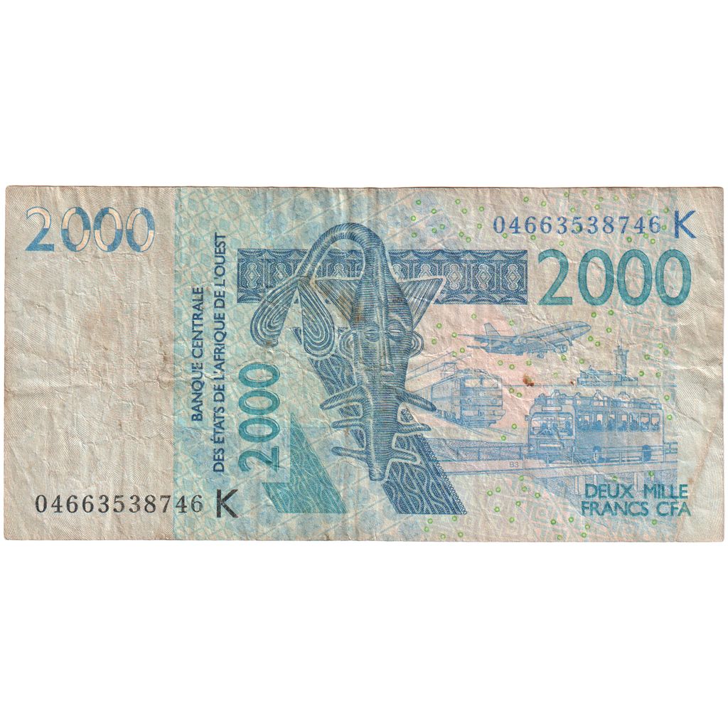 Zahodnoafriške države,
2000 frankov,
VF (30-35)