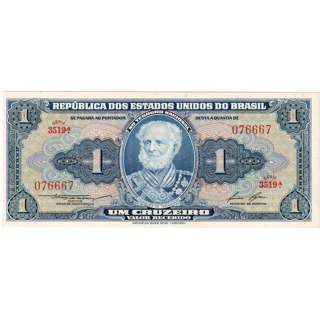 Brazilija,
1 Cruzeiro,
UNC (65-70)