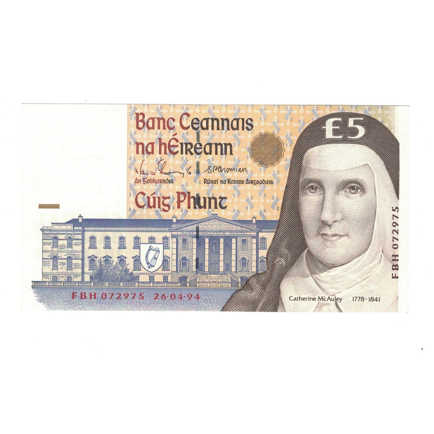 bankovec,
Irska - Republika,
5 funtov