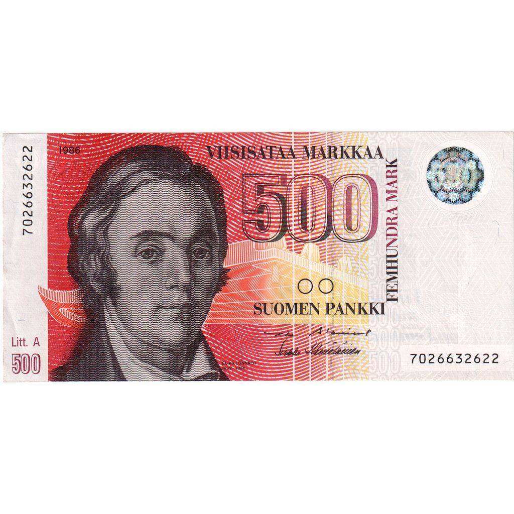 Finska,
500 mark,
AU (55-58)