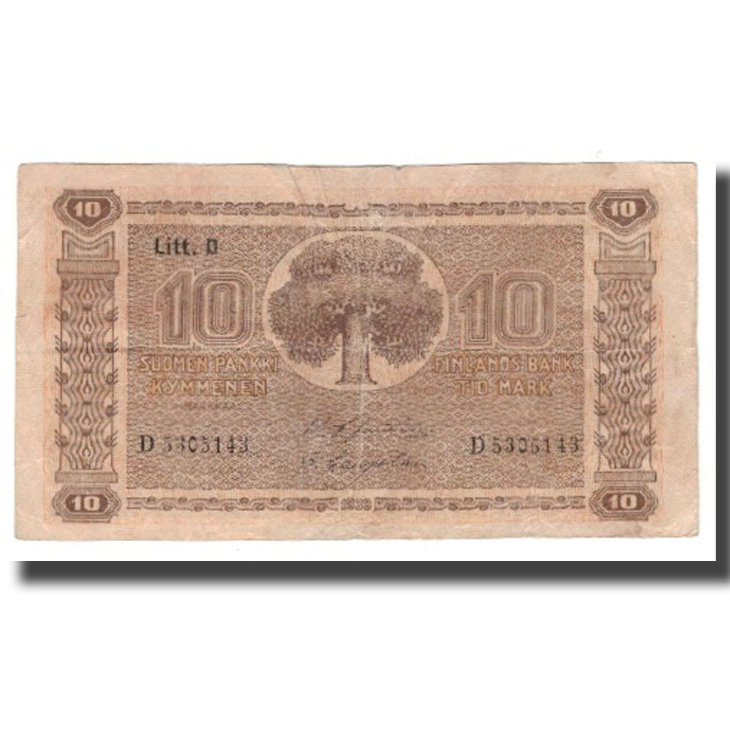 bankovec,
Finska,
10 Markkaa