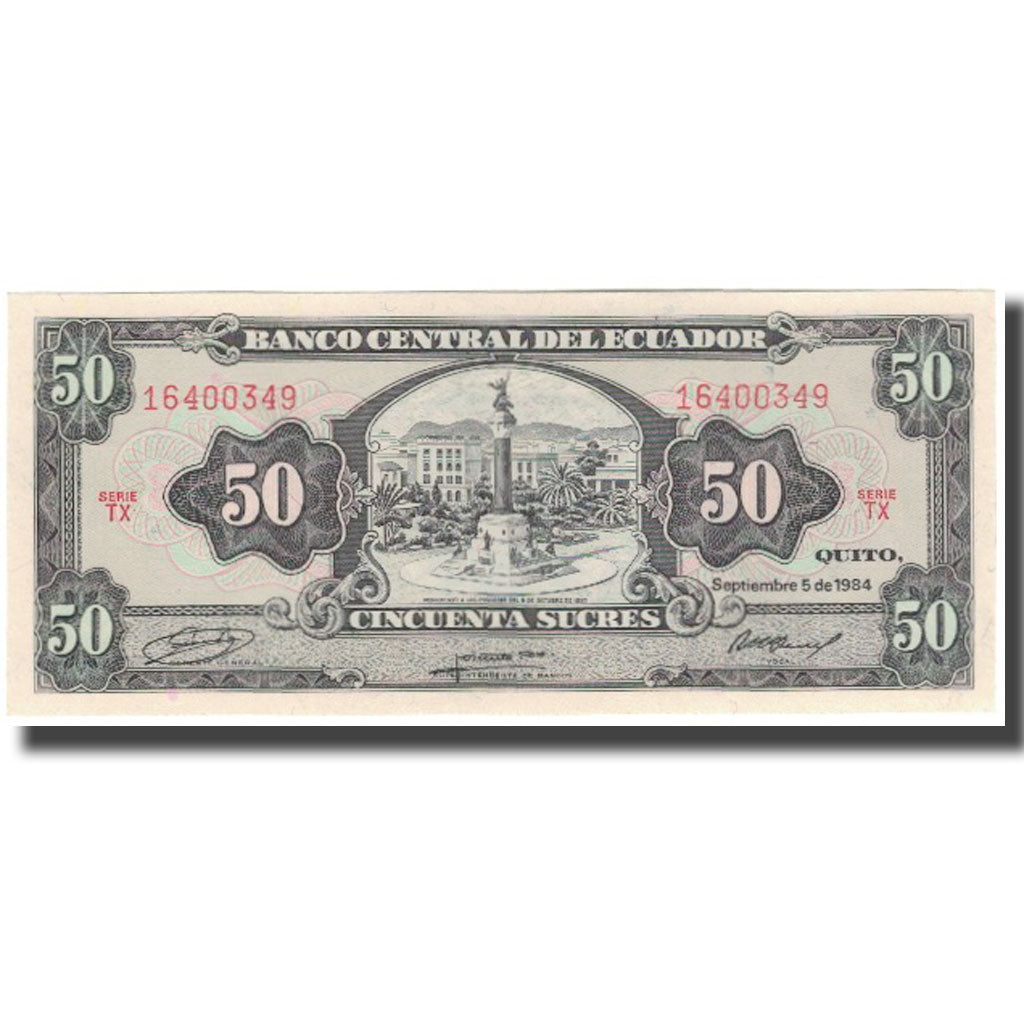 bankovec,
Ekvador,
50 Sucres