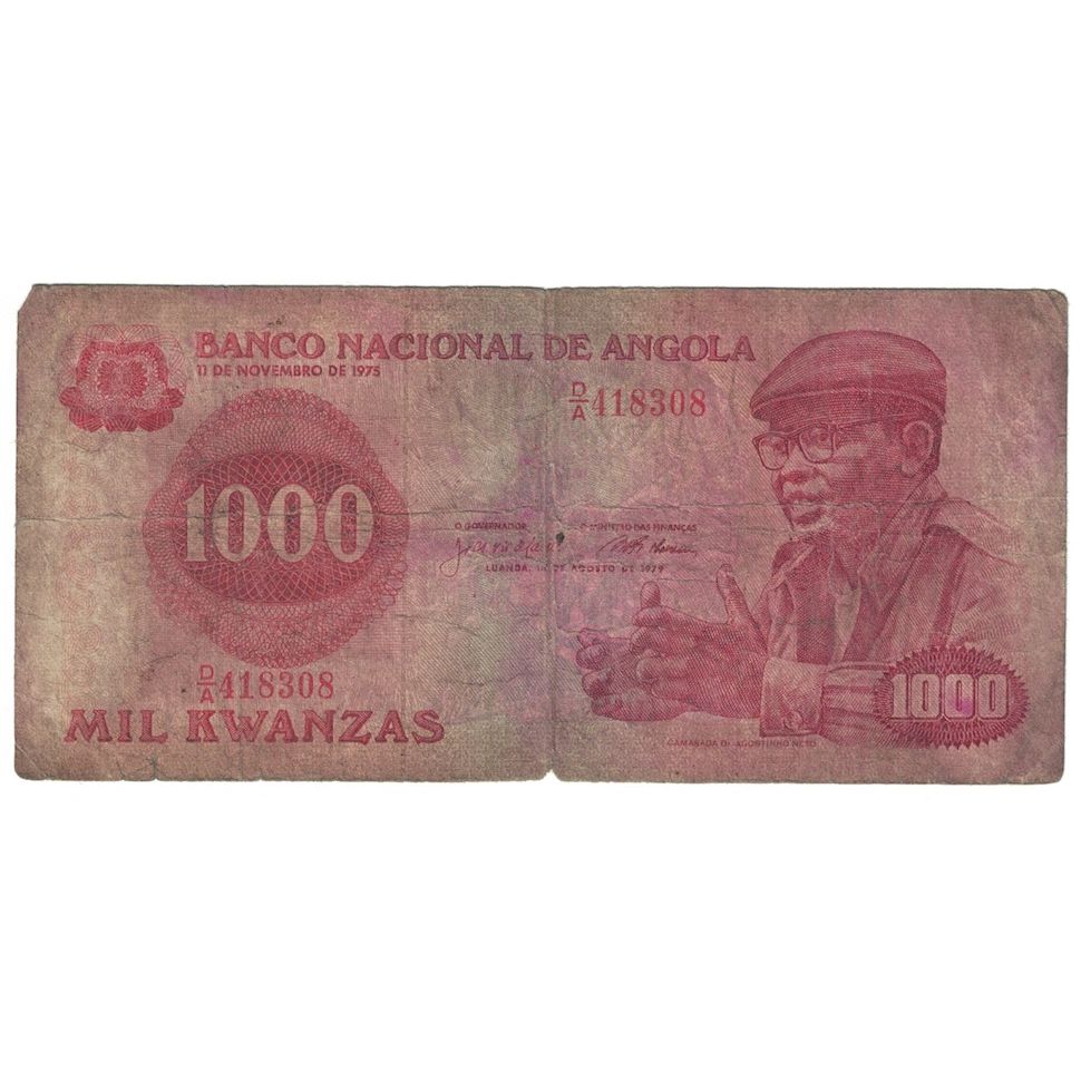 bankovec,
Angola,
1000 kvanz