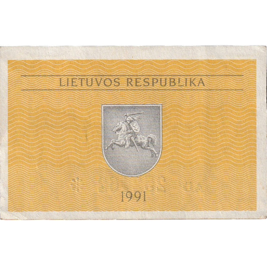 Litva,
0,10 Talonas,
1991