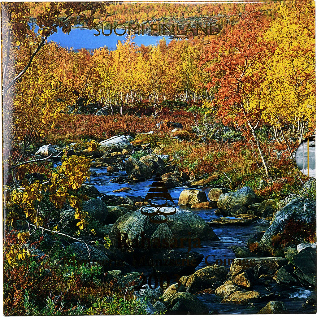 Finska,
Komplet 1 ct. - 2 evra + medalja,
Izpiranje zlata