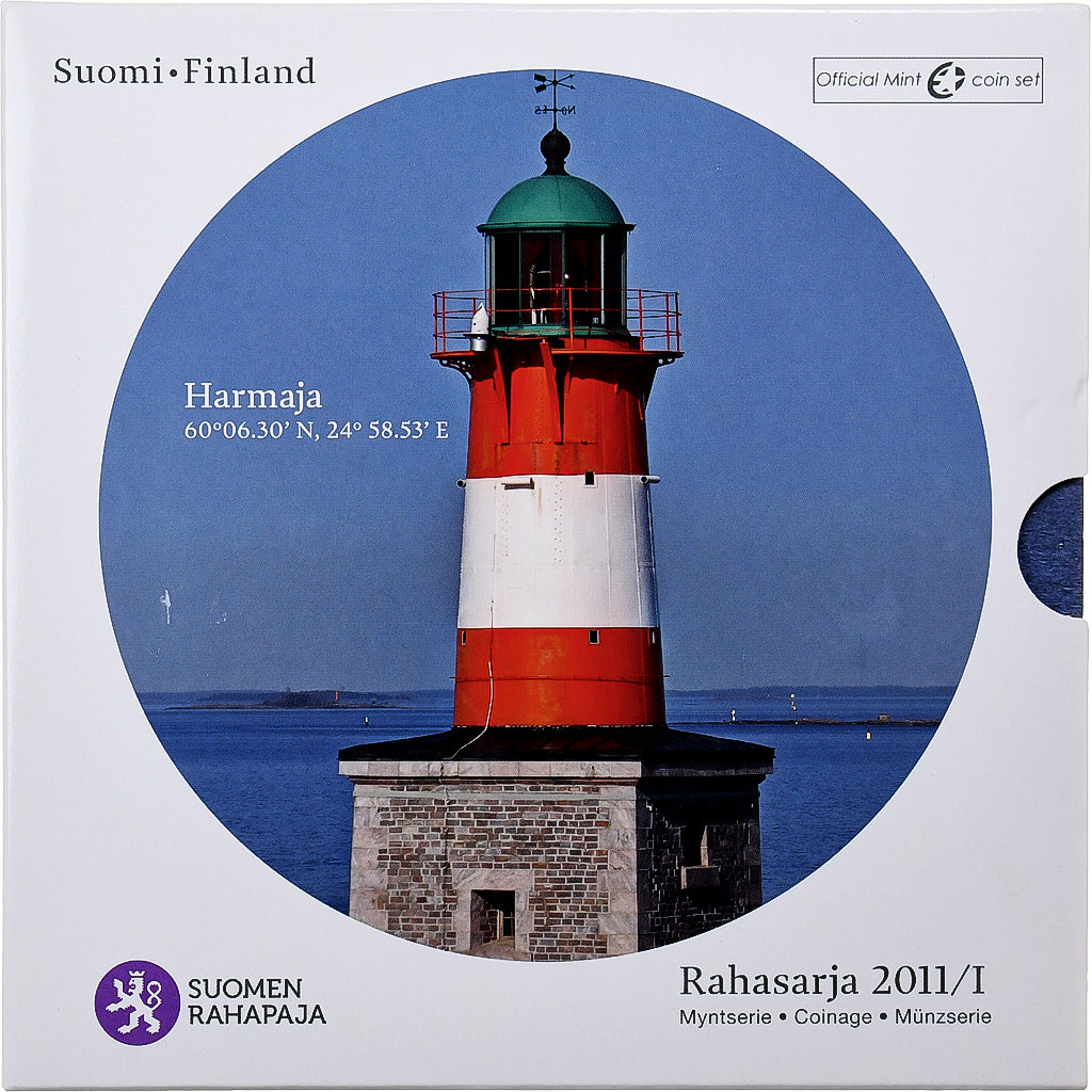 Finska,
Komplet 1 ct. - 2 evra + žeton,
2011