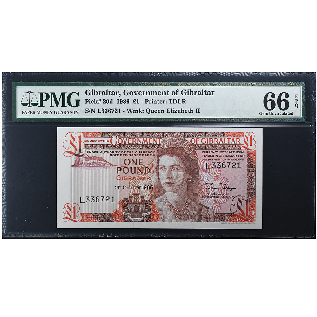 Gibraltar,
1 funt,
1986-10-21