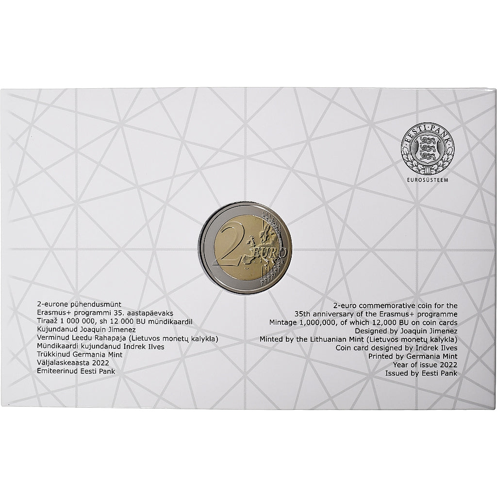 Estonija, 
  
  2 evra, 
  
  Erazma