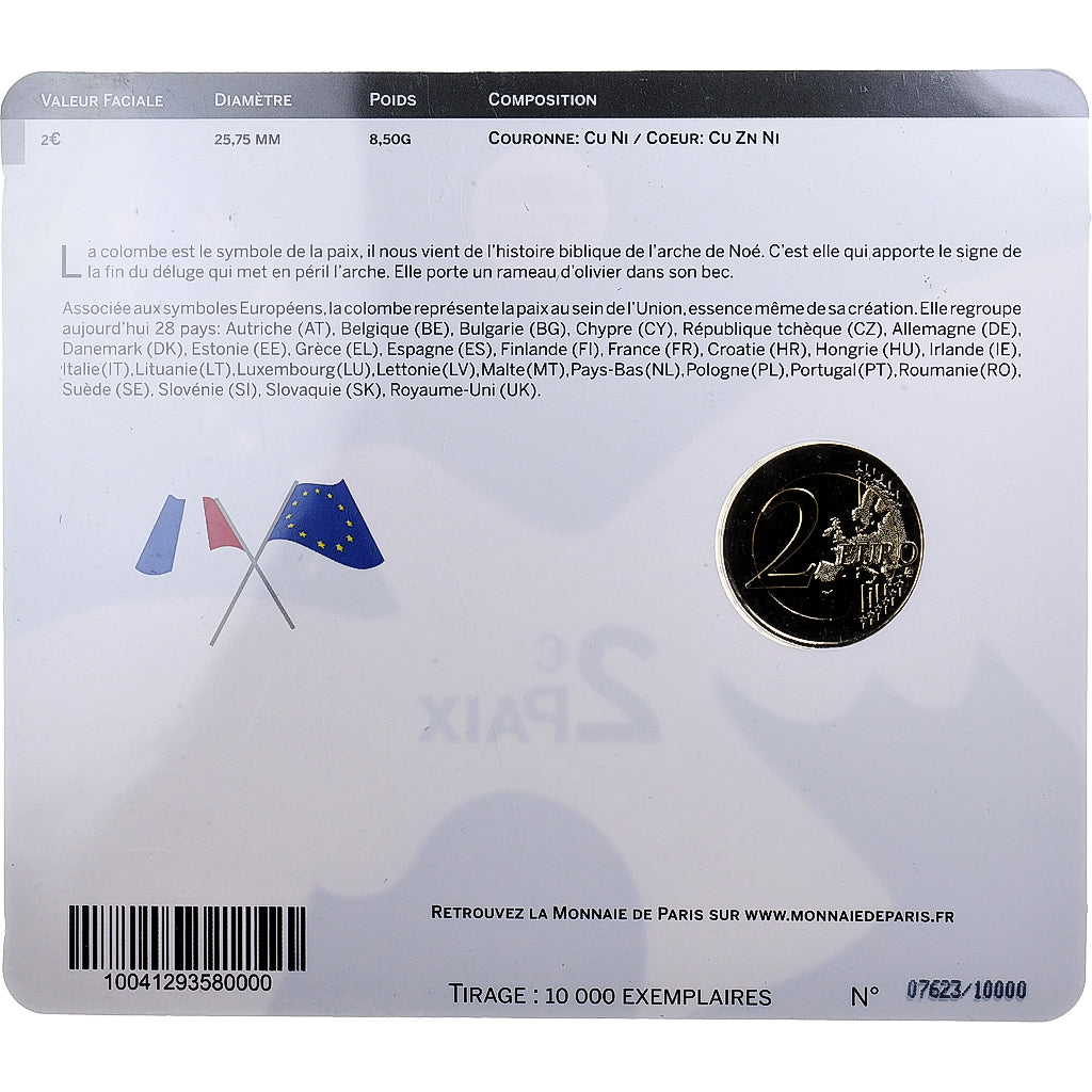 Francija, 
  
  2 evra, 
  
  Mir v Evropi