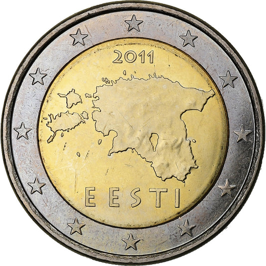 Estonija, 
  
  2 evra, 
  
  2011