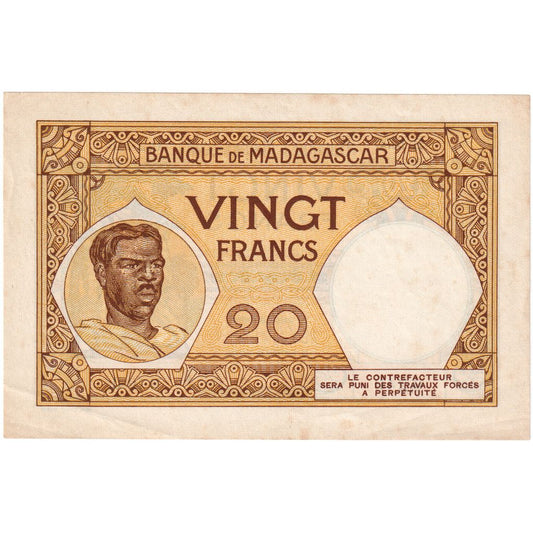 Madagaskar, 
  
  20 frankov, 
  
  1937