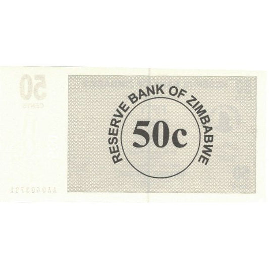 bankovec, 
  
  Zimbabve, 
  
  50 centov