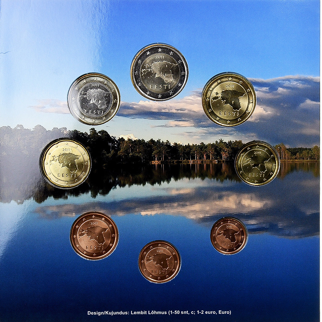 Estonija, 
  
  Komplet 1 ct. - 2 evra, 
  
  2011
